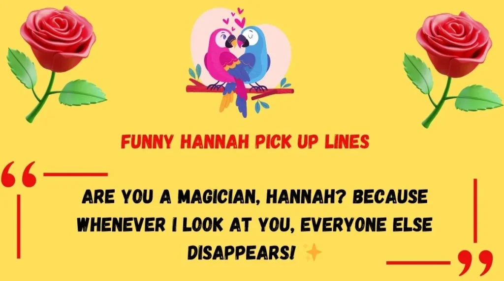 Funny Hannah Pick Up Lines