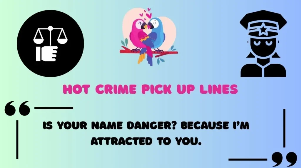Hot Crime Pick Up Lines