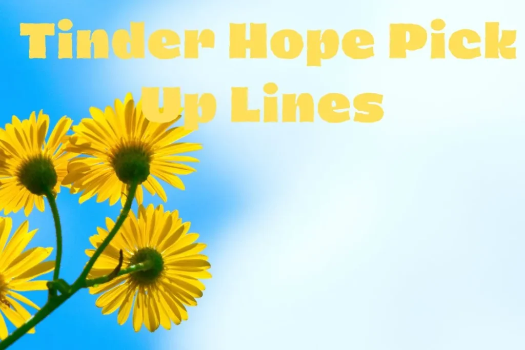  Tinder Hope Pick Up Lines