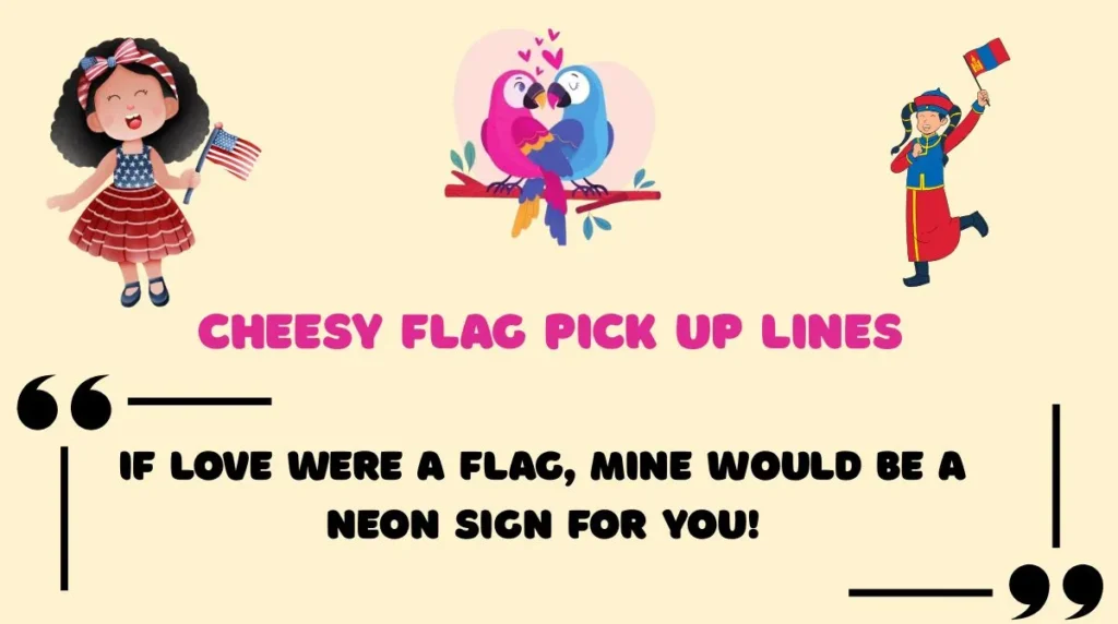 Cheesy Flag Pick Up Lines 