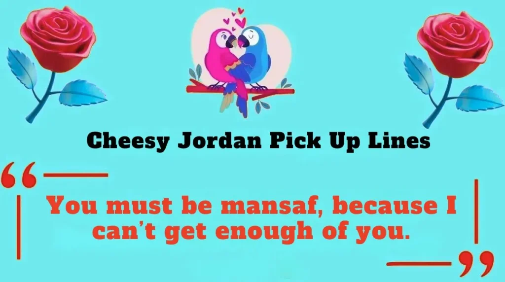 Cheesy Jordan Pick Up Lines