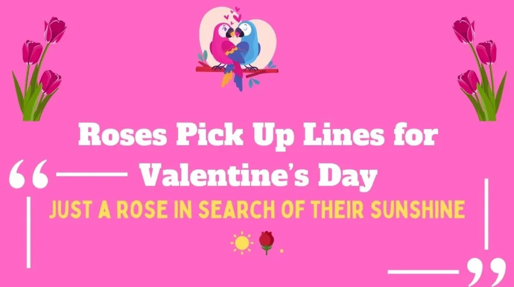 Roses Pick Up Lines for Valentine’s Day