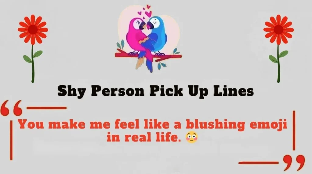 Shy Person Pick Up Lines 