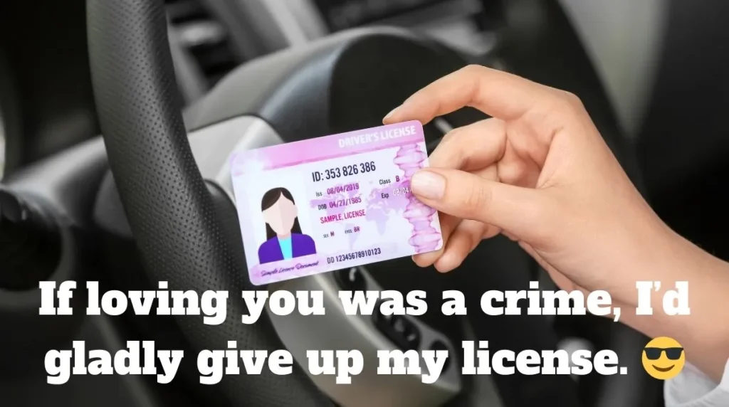 Tinder License Pick Up Lines 