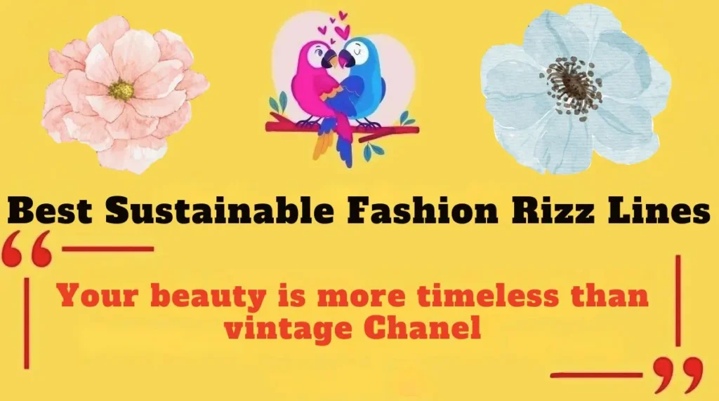 Best Sustainable Fashion Rizz Lines