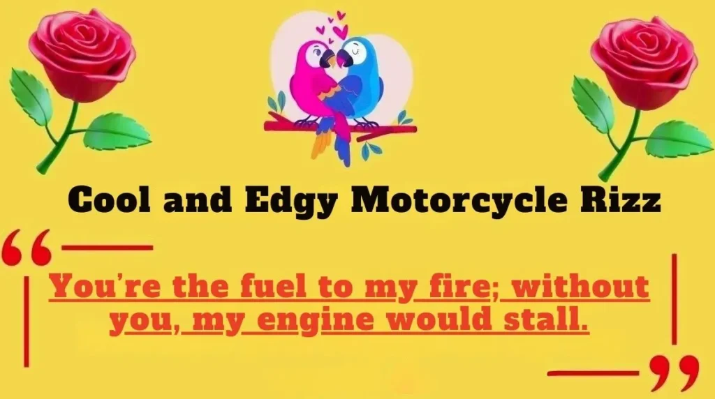 Cool and Edgy Motorcycle Rizz 