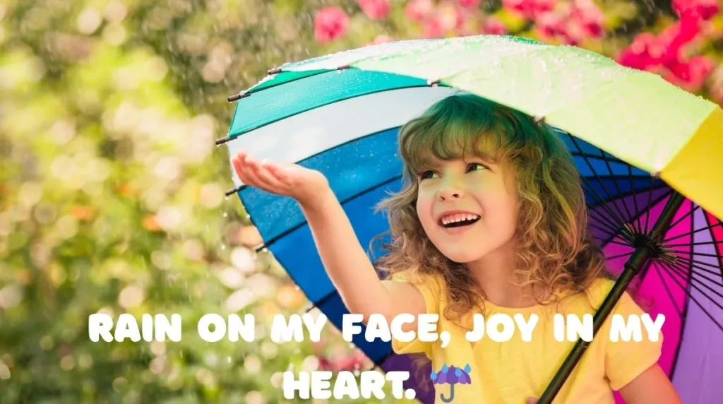 Rain Captions for Selfies